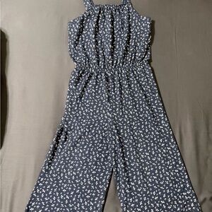Wonder Nation Girls Floral Sleeveless Wide Leg Jumpsuit Size M (7-8)